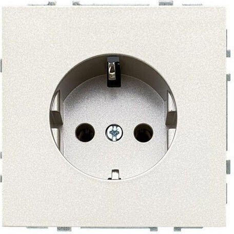 Liregus Single Power Socket with Switch Ecru 25 Pieces