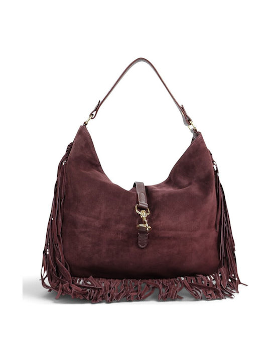 Passaggio Leather Burgundy Suede Leather Women'...