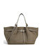 Leather Women's Shopper Bag Suede Taupe