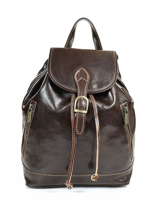 Passaggio Leather Leather Women's Backpack Choc...
