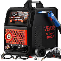 Vevor 5-in-1 MIG-180A Inverter Welding Machine FCAW / MIG / MMA / TIG with Maximum Welding Current of 180A