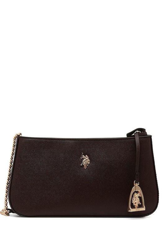 U.S. Polo Assn. Γυναικεία Hobo Τσάντα Dark Brown