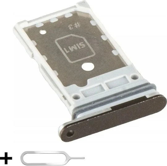 Sim Tray Holder Samsung S24 Ultra S928 + Sim Ejector Tool Included Gray