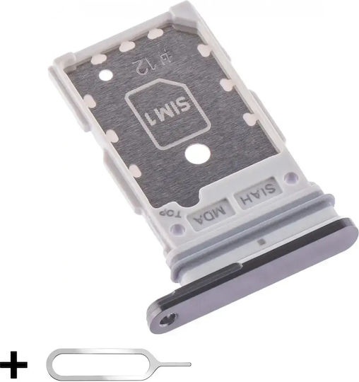 Sim Tray Holder Samsung S23 Ultra S918 Dual Sim + Sim Key Included Black Phantom Black