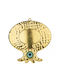 Nuova Vita Pandantiv Talisman Norocos Rodie Auriu din Metal 7x7 cm