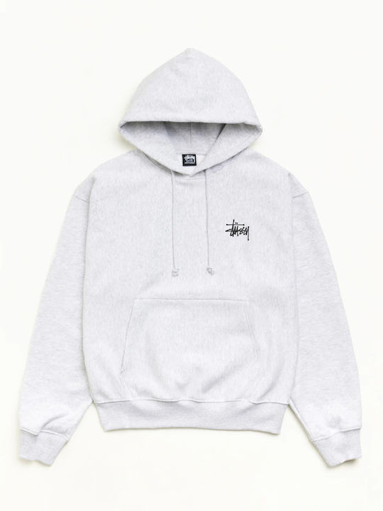Stussy Ash Grey Hooded Sweatshirt