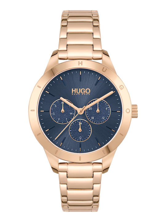 Women's Watch 38mm Battery Chronograph with Pink Stainless Steel Bracelet