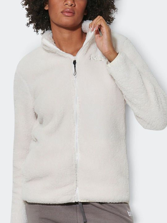 Body Action Fleece Γυναικεία Ζακέτα Ecru