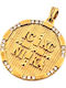 Rubini Talisman Constantine Charm with Stones in 9K Gold with Zircon