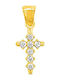 Dio Jewellery Lab Women’s Cross in Gold-Plated Silver Without Chain