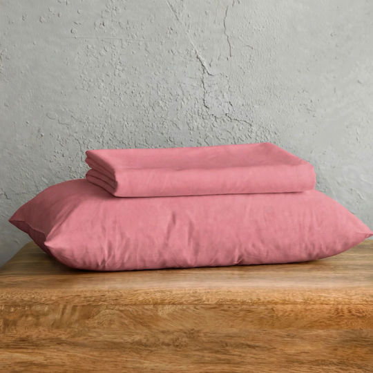 Isadore Lorraine Single Bed Sheet 160x260 cm Dusty Pink