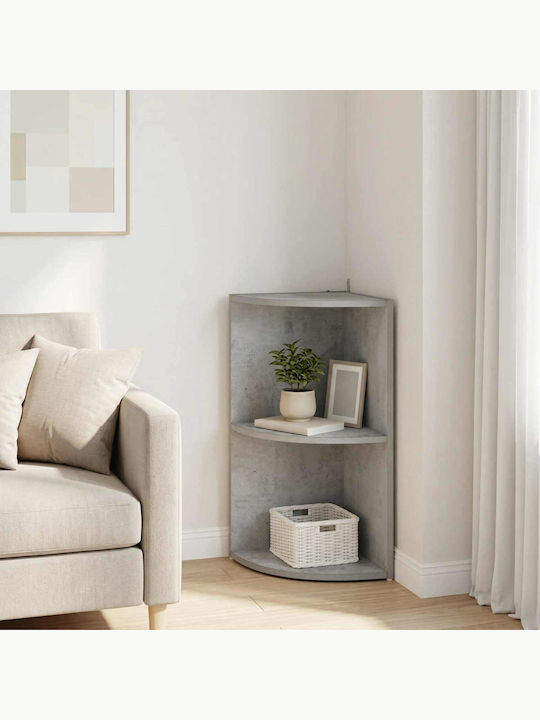 Corner Bookcase Grey 41.5x41.5x72 cm