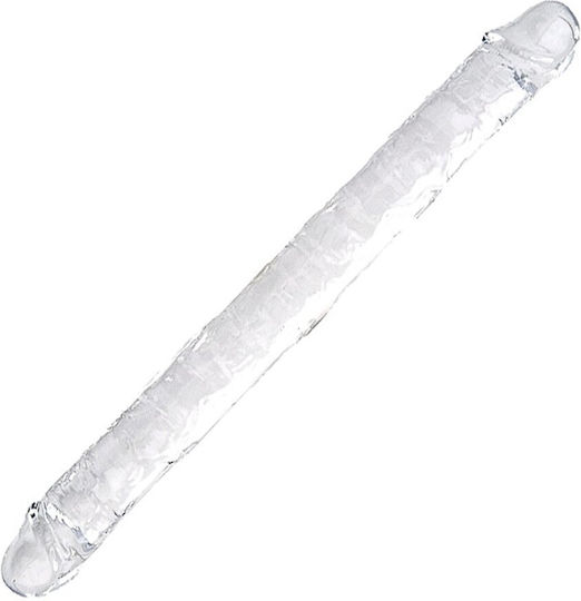 Loving Joy Double Dildo with Suction Cup Transparent