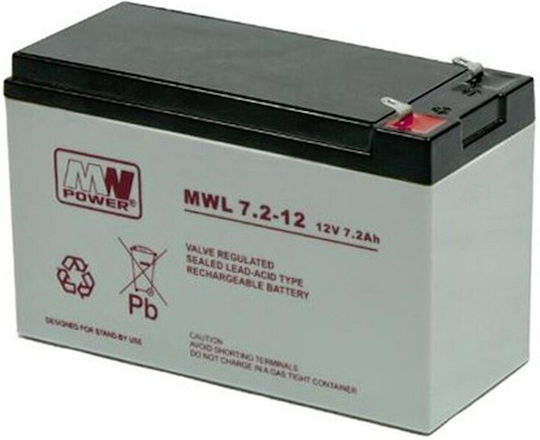 MW Power Stationäre AGM-VRLA-Batterie 12 V 7,2 Ah MWL