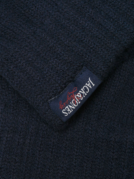 Jack & Jones Navy Μπλε Ανδρικά Πλεκτά Γάντια