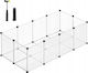 Leobert Kunststoff-Hundelaufstall mit 8 Paneelen 143 x 73 x 46 cm, Transparent