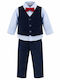 Sugar N Spice Baptism Suit for Boys Blue