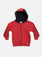 Kinder-Sweatjacke mit Kapuze in Bordeaux