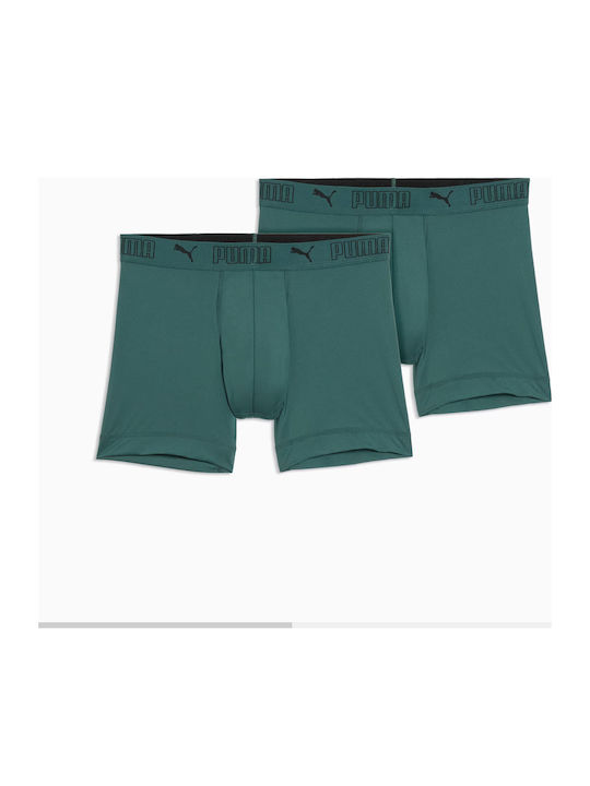 PUMA Boxeri pentru bărbați verzi 2Pack