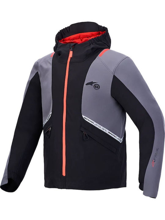 C-5 Men's 4-Season Waterproof Softshell Motorcycle Jacket Black/Grey