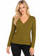 Women's Knitted Cardigan Khaki WC-KW24-5011-27CA-Khaki