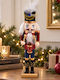 Weihnachts-Nussknacker aus Holz, Blau, 25 cm hoch
