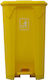 Limpio Plastic Waste Bin with Pedal 68 L Yellow