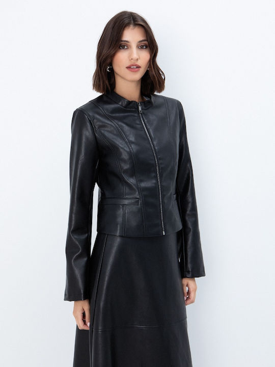 Γυναικείο Biker Jacket Μαύρο