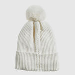 Verde Beanie Γυναικείος Σκούφος Πλεκτός σε Λευκ...
