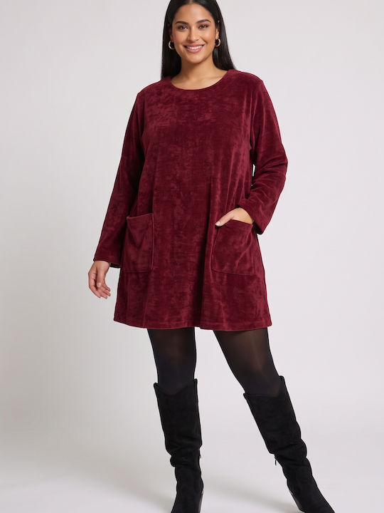 Burgundy Mini Dress