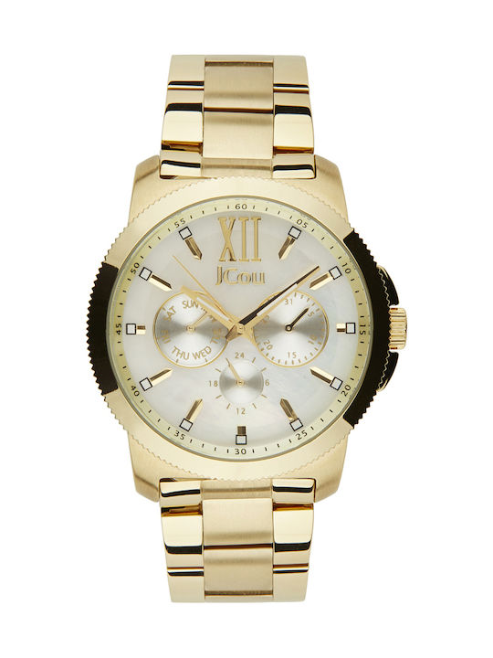Women's Chronograph Battery Watch with Gold Metal Bracelet
