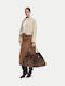 Brown Fur Women's Shopper Bag