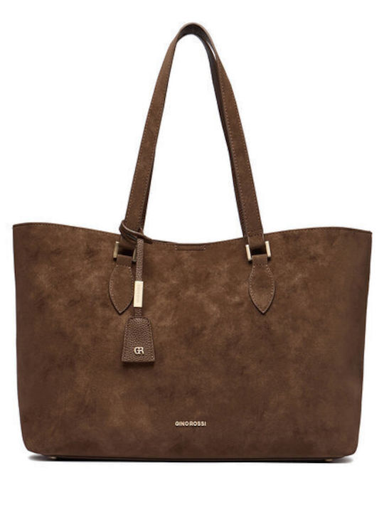 Women's Shopper Bag Suede Brown