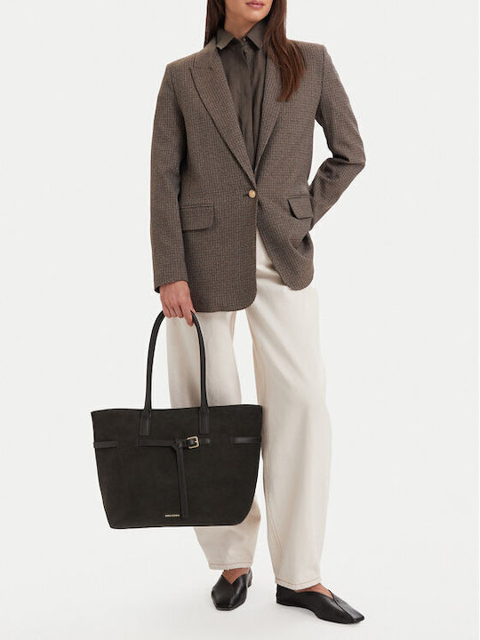 Gino Rossi Γυναικεία Shopper Τσάντα Suede Choco...
