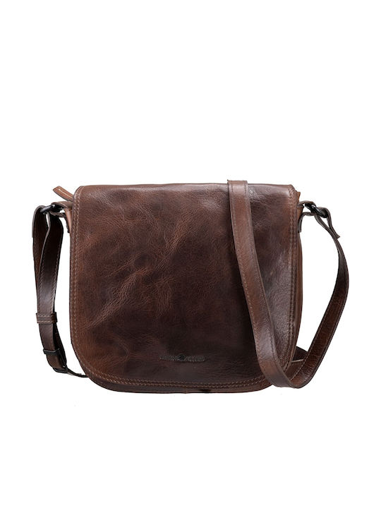 Дамска Кожена Чанта с Капак Brown