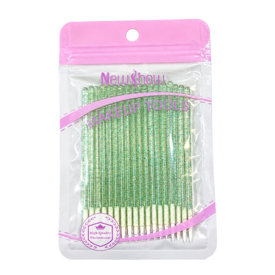 Lash Lift Swabs for Separating Eyelashes & Removing Glue Residue Set, Light Green