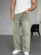 Мъжки дънки Loose Baggy Fit в цвят маслина