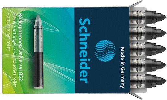 Schneider 5 Ανταλλακτικά Μελάνια για Πένα Μαύρα