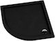 Semicircular Black Porcelain Shower Tray 90x90cm