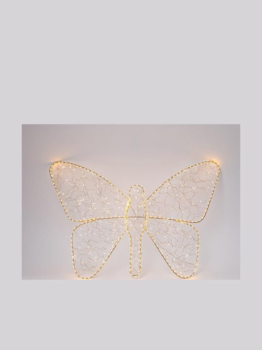 Magic Figurină de Crăciun Iluminată Fluture Argintiu cu Înălțimea de 58 cm