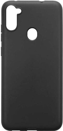 Lemontti Silky Silicone Case Samsung Galaxy A11 Black