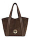 Vicky Women's Brown Shopper Bag