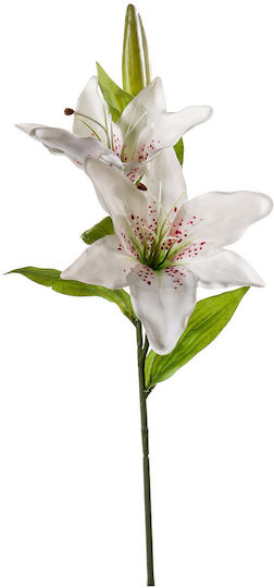 Изкуствено цвете 65 см Emerald Lily Бяло 418064