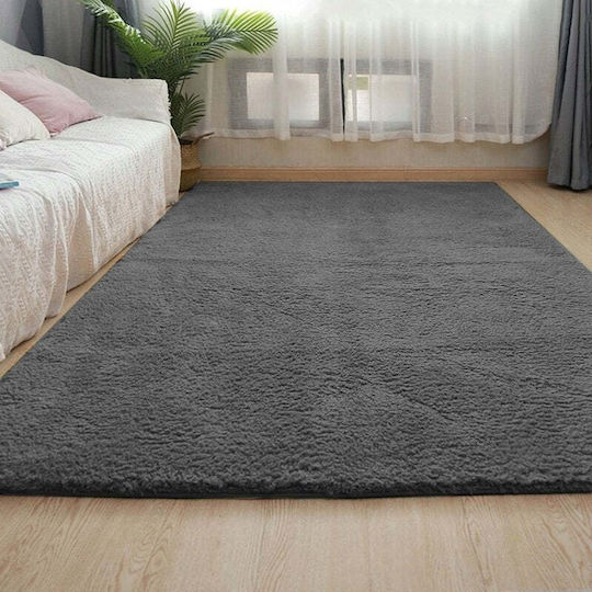 Strado Non-Slip Rectangular Grey Rug 130x190cm