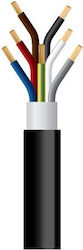 Nyy J1vv-r Cable 7x1.5mm² Black 1000m/Drum