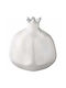 JK Home Decoration Tabletop Pomegranate New Year's Charm White Ceramic 9x9cm 2 Pieces