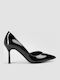 Pointed Patent Leather Heels Black