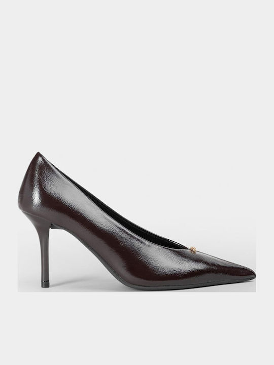 Pointed Toe Burgundy Heels