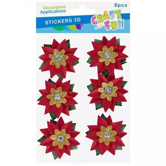 Craft with Fun Christmas Wall Stickers with Star Pattern 3x3cm 6pcs