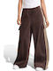 Damen-Stoff-Cargohose Braun
